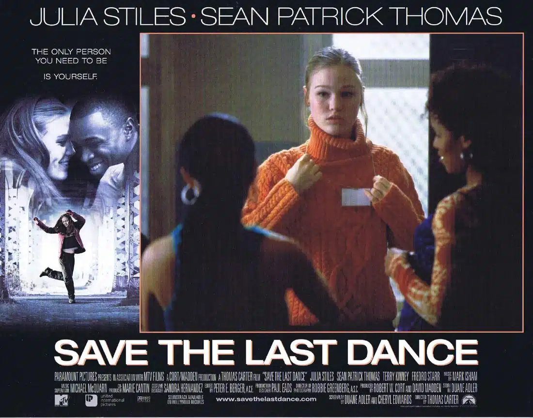 SAVE THE LAST DANCE Original Lobby Card 2 Julia Stiles Sean Patrick Thomas