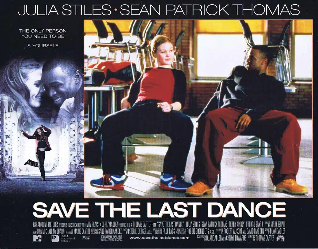 SAVE THE LAST DANCE Original Lobby Card 4 Julia Stiles Sean Patrick Thomas