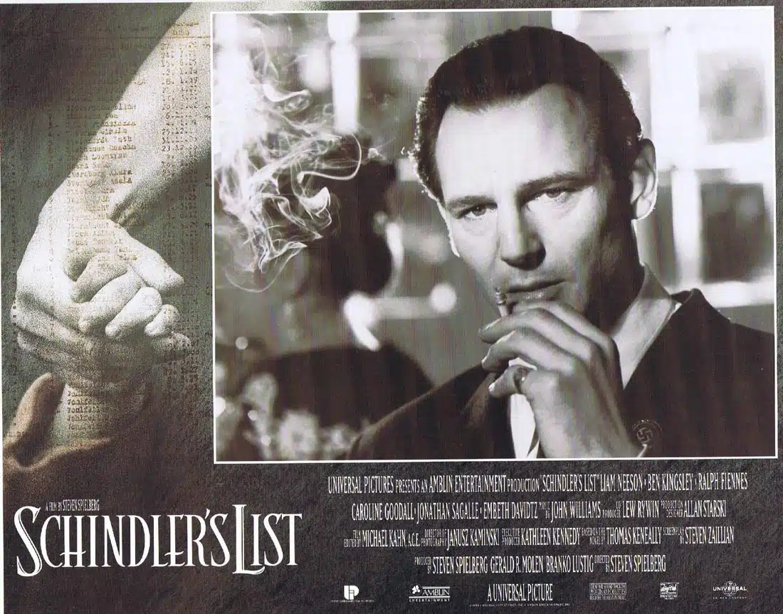SCHINDLER’S LIST Original Lobby Card 6 Liam Neeson Ben Kingsley Ralph Fiennes