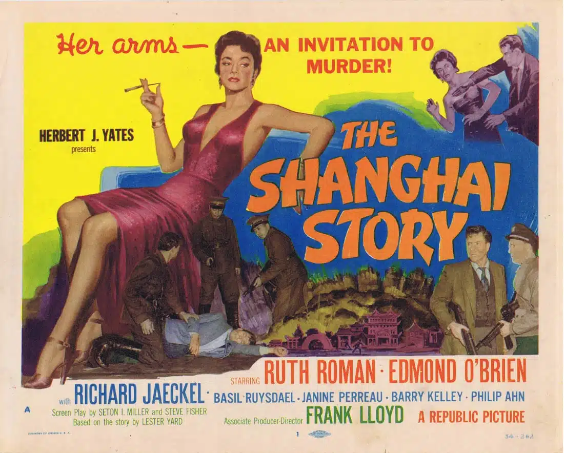 THE SHANGHAI STORY Vintage Movie Lobby Card Ruth Roman Edmond O’Brien