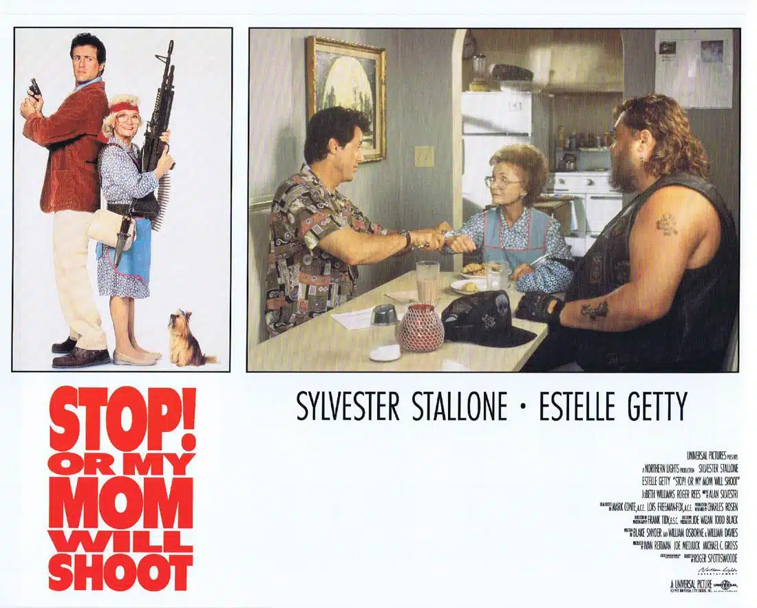 STOP OR MY MOM WILL SHOOT Original Lobby Card 5 Sylvester Stallone Estelle Getty