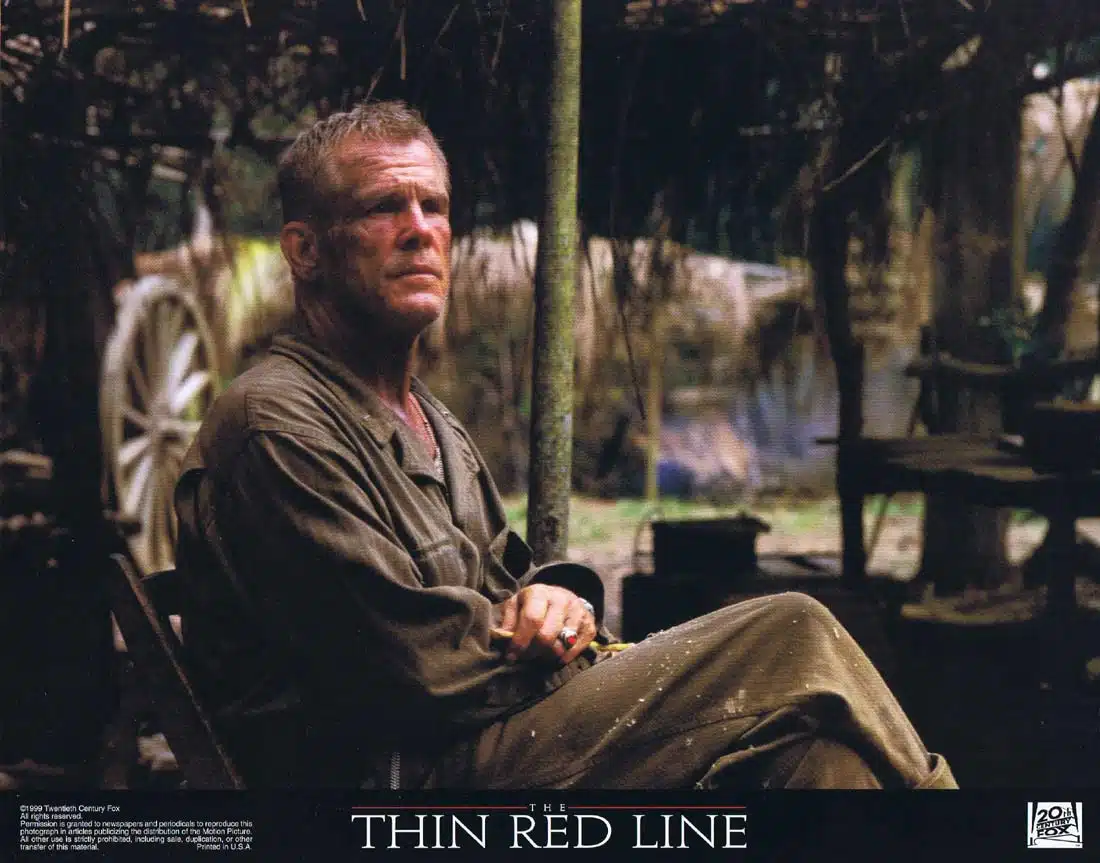 THE THIN RED LINE Original Lobby Card 7 Sean Penn George Clooney John Travolta