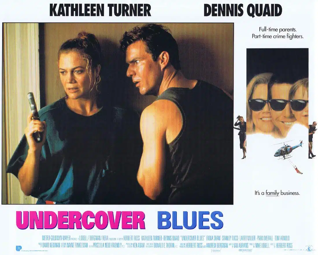 UNDERCOVER BLUES Original Lobby Card 4 Kathleen Turner Dennis Quaid