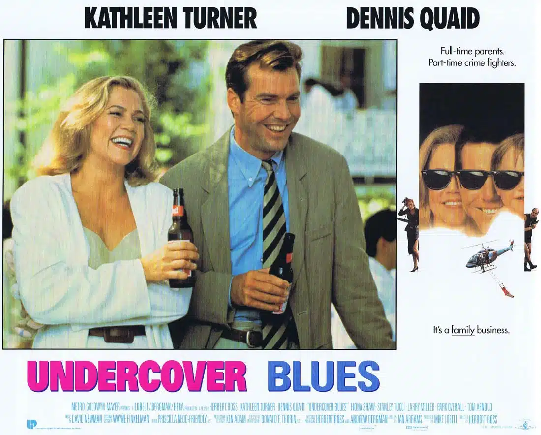 UNDERCOVER BLUES Original Lobby Card 6 Kathleen Turner Dennis Quaid