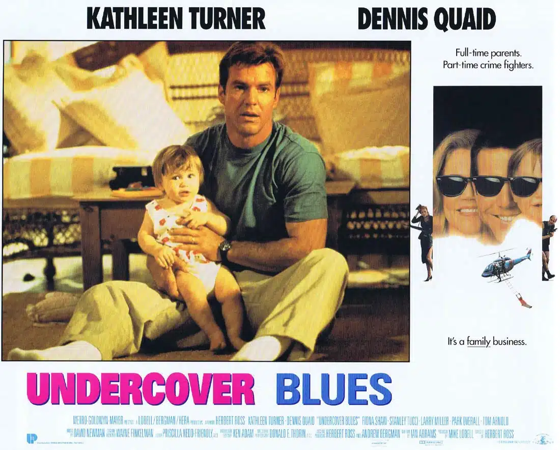 UNDERCOVER BLUES Original Lobby Card 7 Kathleen Turner Dennis Quaid