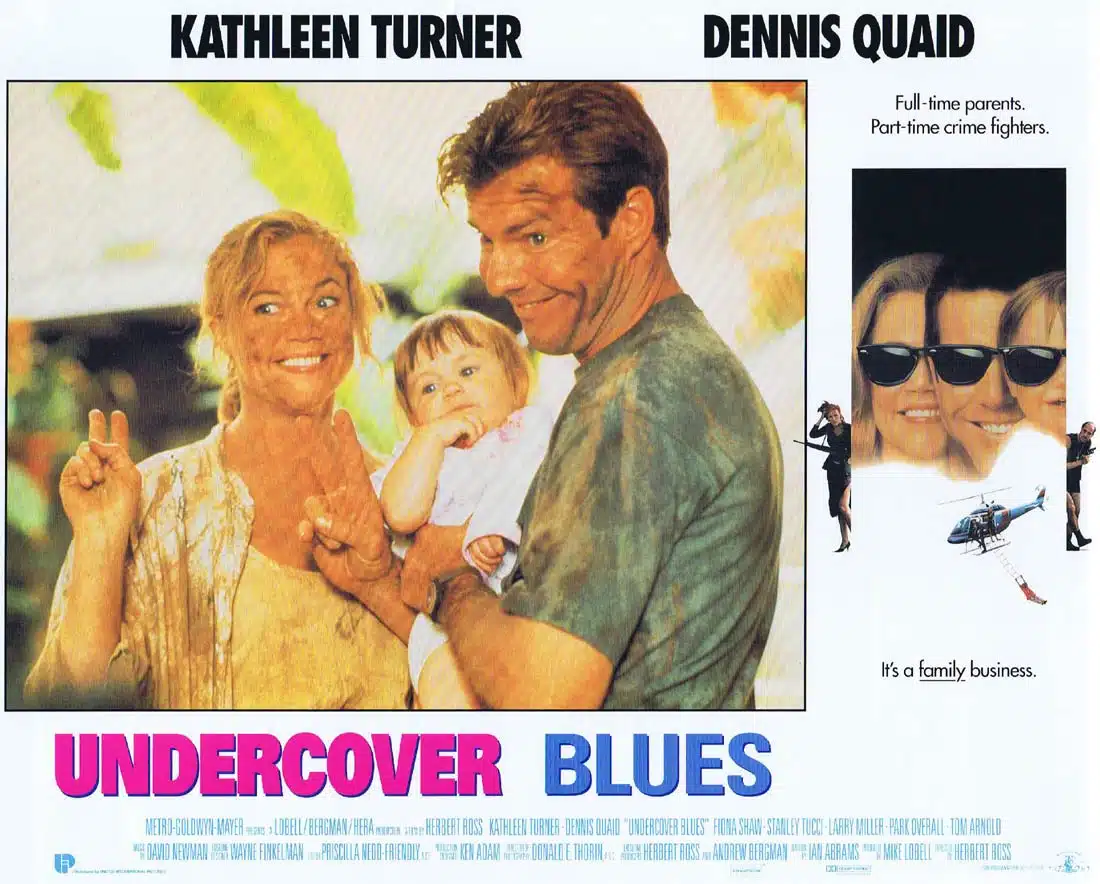 UNDERCOVER BLUES Original Lobby Card 8 Kathleen Turner Dennis Quaid