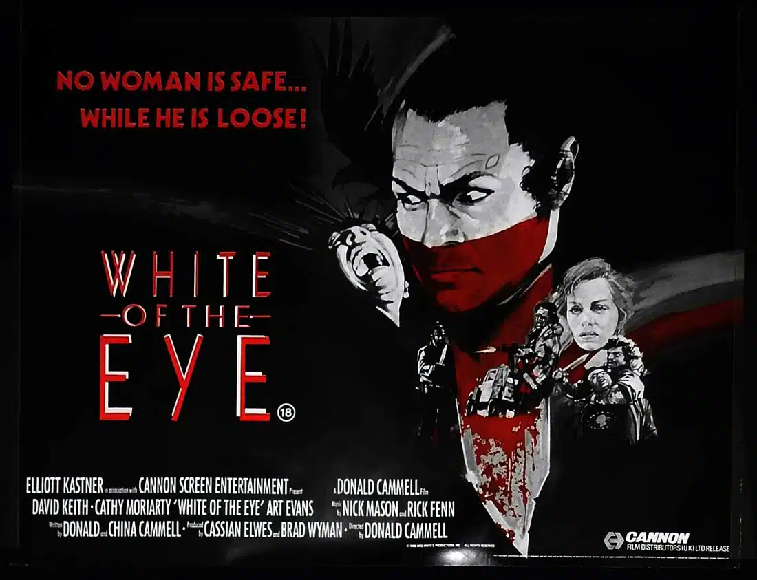WHITE OF THE EYE Original ROLLED British Quad Movie Poster Cathy Moriarty Horror