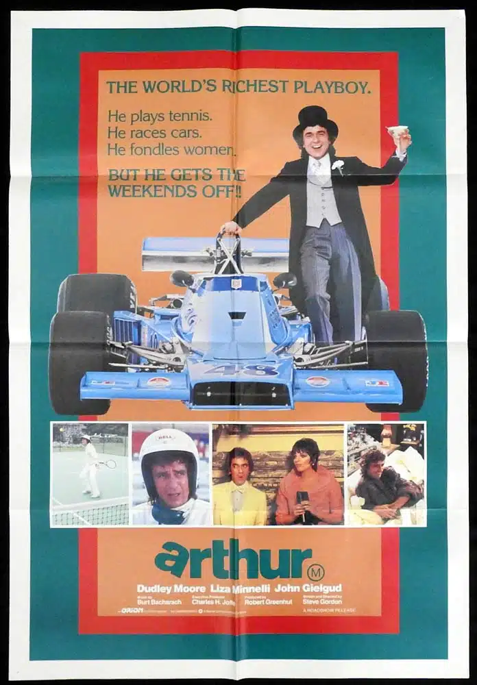 ARTHUR Original One Sheet Movie Poster Dudley Moore Liza Minnelli John Gielgud