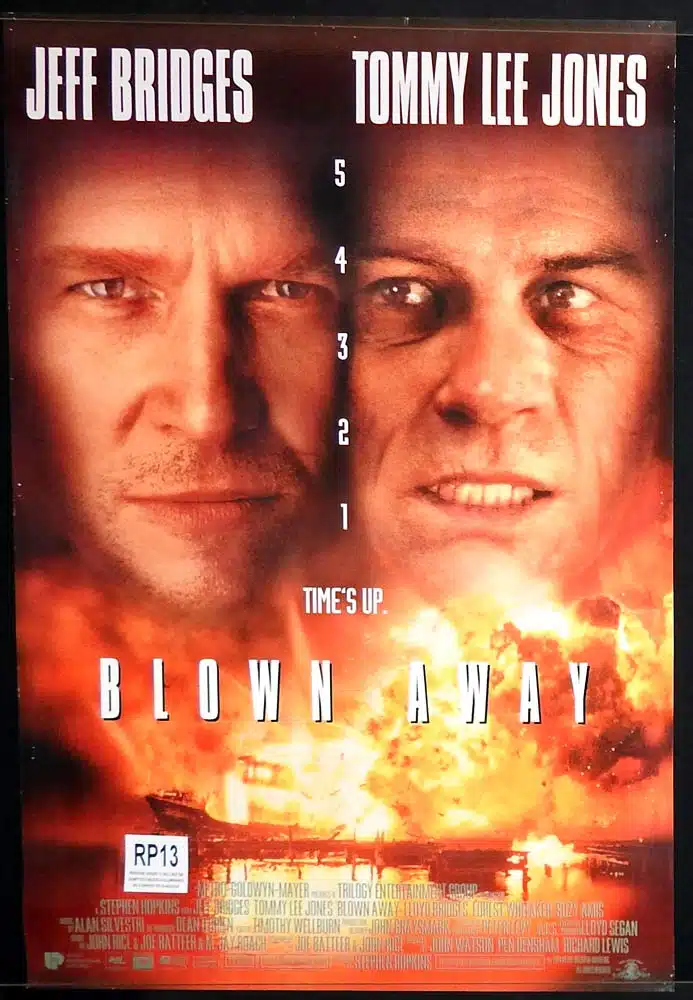 BLOWN AWAY Original One Sheet Movie Poster Jeff Bridges Tommy Lee Jones