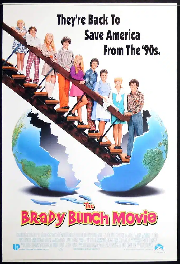 THE BRADY BUNCH MOVIE Original One Sheet Movie Poster Shelley Long Gary Cole Michael McKean