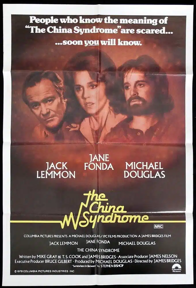 THE CHINA SYNDROME Original One Sheet Movie Poster Jane Fonda Jack Lemmon Michael Douglas