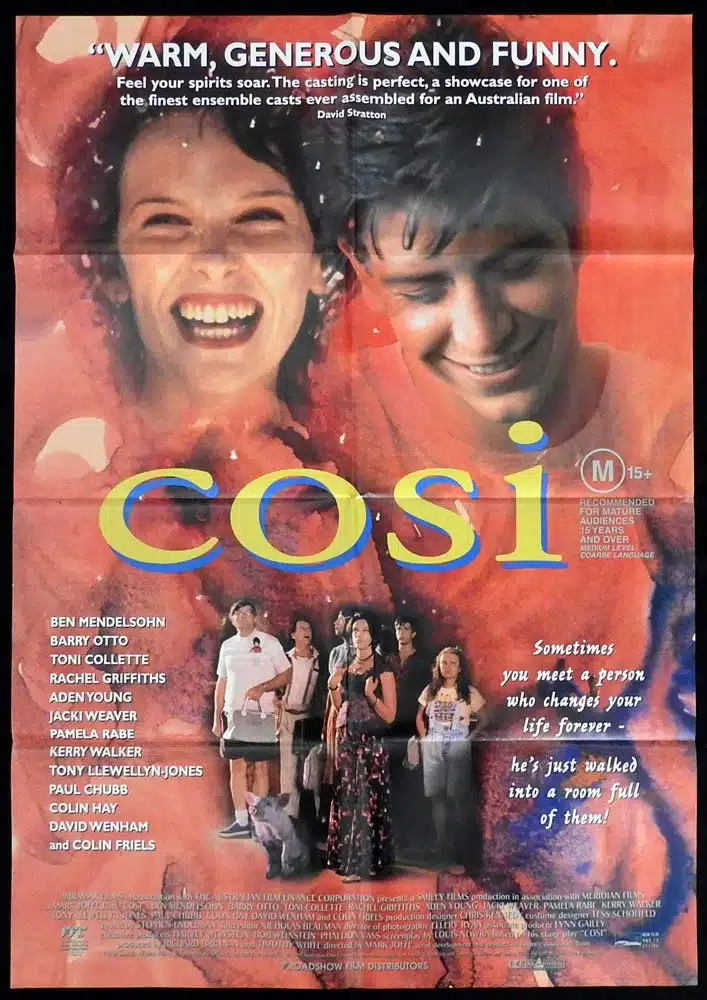 COSI Original One Sheet Movie Poster Mel Gibson Toni Collette Rachel Griffiths Ben Mendelsohn