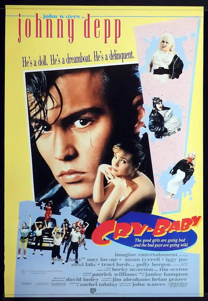 CRY BABY Original One Sheet Movie Poster Johnny Depp Amy Locane