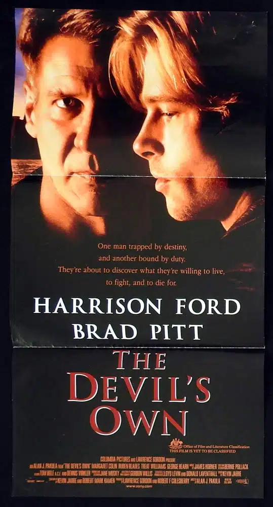 THE DEVIL’S OWN Original Daybill Movie Poster Harrison Ford Brad Pitt