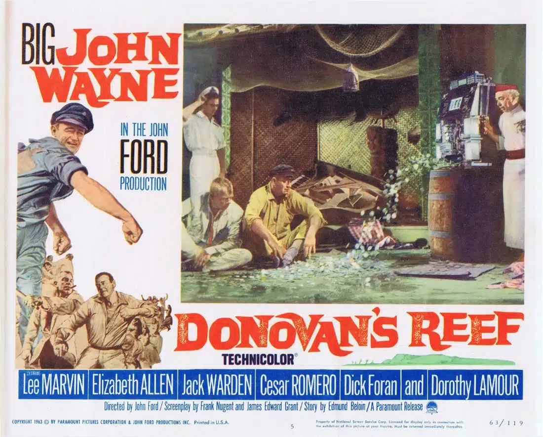 DONOVAN’S REEF Original Lobby Card 5 John Wayne Lee Marvin John Ford