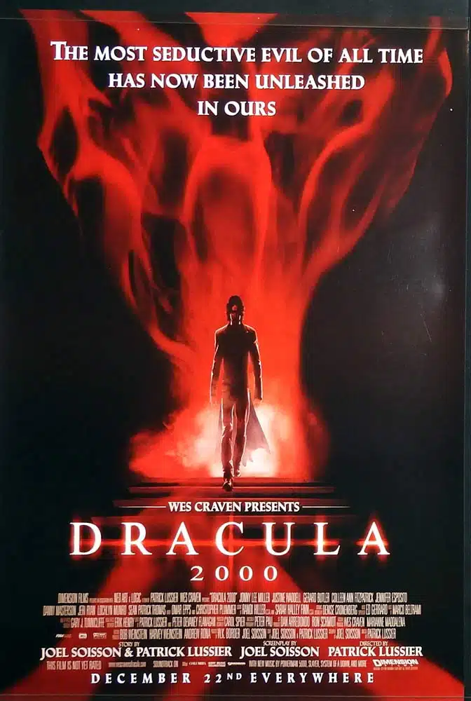 DRACULA 2000 Original One Sheet Movie Poster Wes Craven Gerard Butler Christopher Plummer