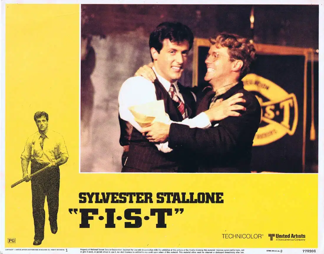 F.I.S.T Original Lobby Card 1 Sylvester Stallone Rod Steiger