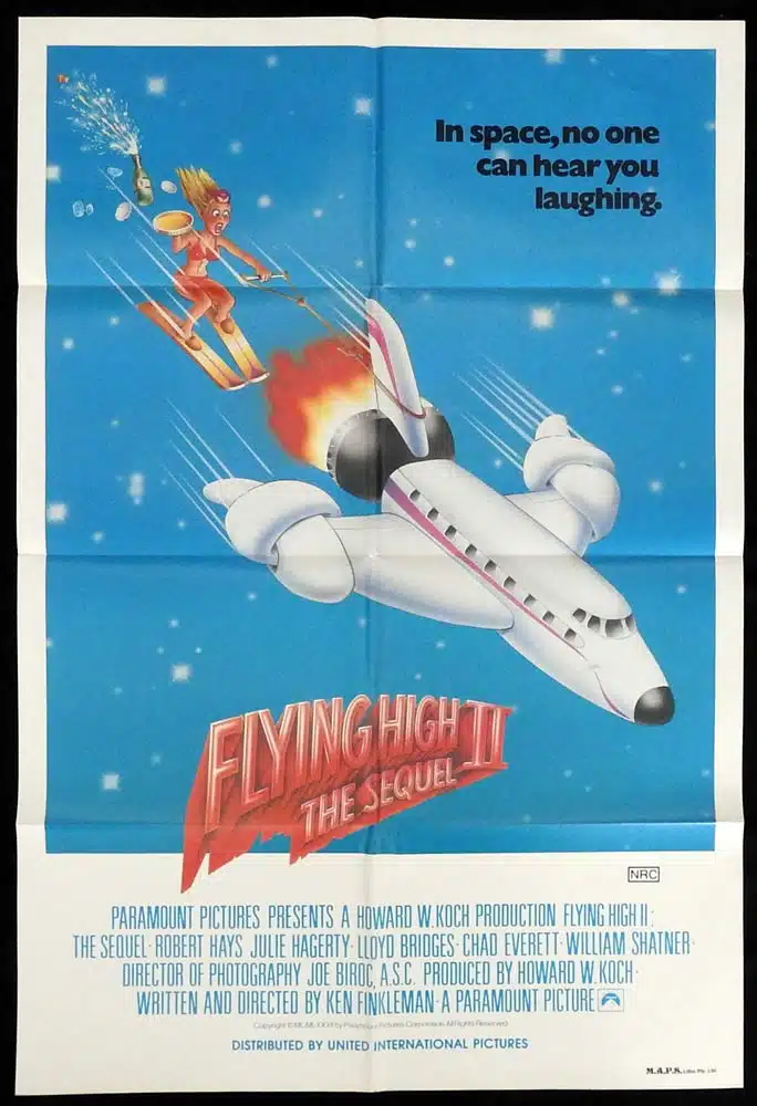 FLYING HIGH II THE SEQUEL Original One Sheet Movie Poster Robert Hays Julie Hagerty