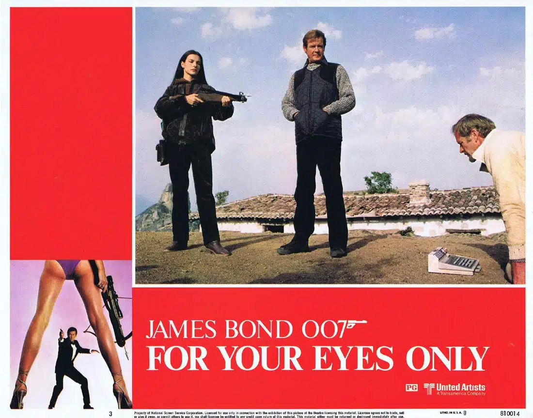 FOR YOUR EYES ONLY Original Lobby Card 3 Roger Moore James Bond