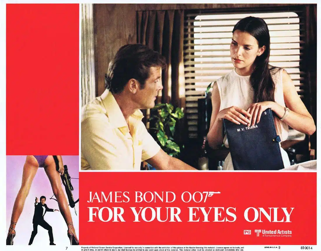 FOR YOUR EYES ONLY Original Lobby Card 7 Roger Moore James Bond