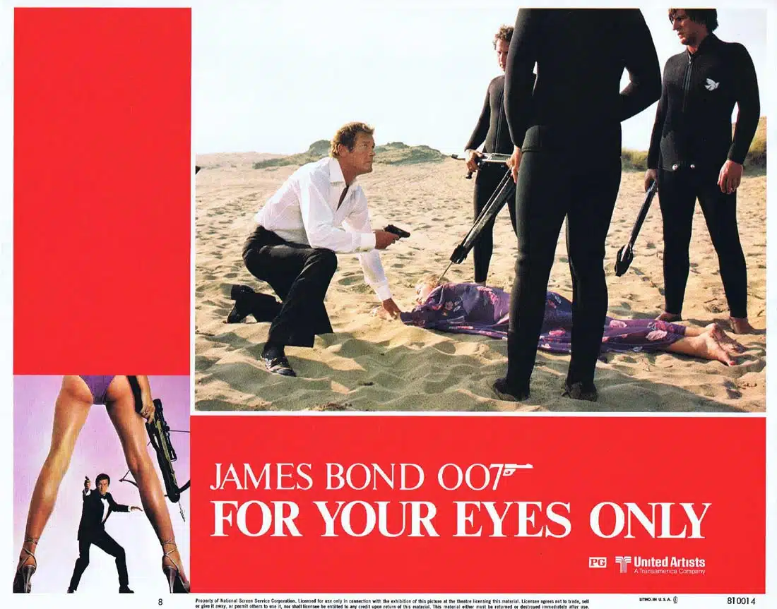 FOR YOUR EYES ONLY Original Lobby Card 8 Roger Moore James Bond