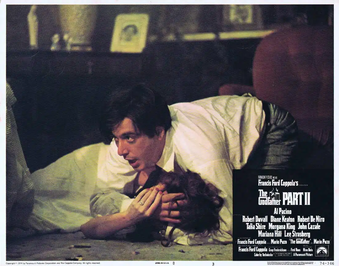 THE GODFATHER PART II Original US Lobby Card 3 Al Pacino Robert Duvall Diane Keaton
