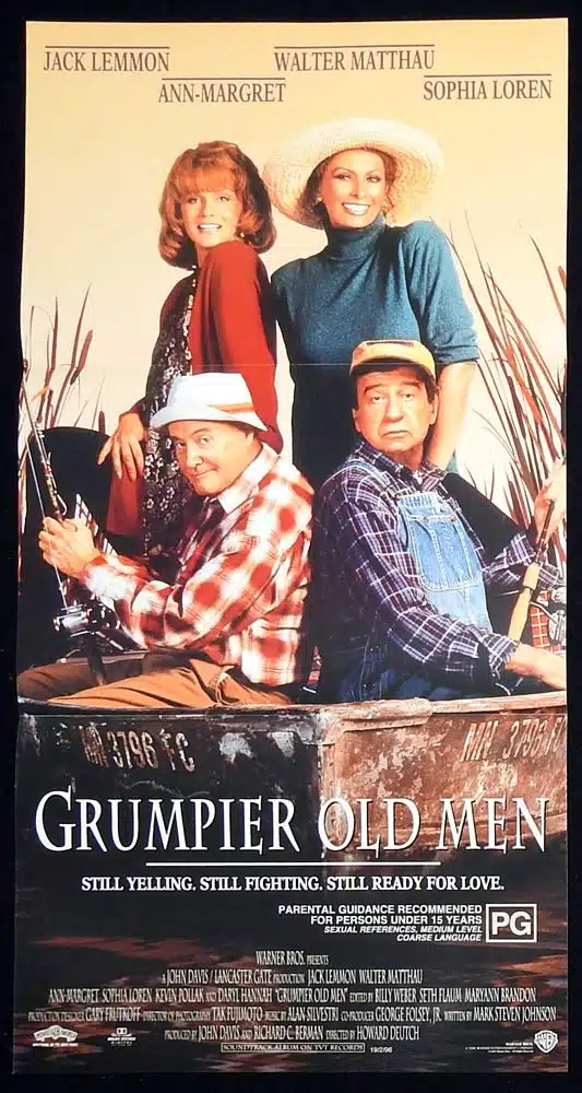 GRUMPIER OLD MEN Original Daybill Movie Poster Jack Lemmon Walter Matthau Ann-Margret