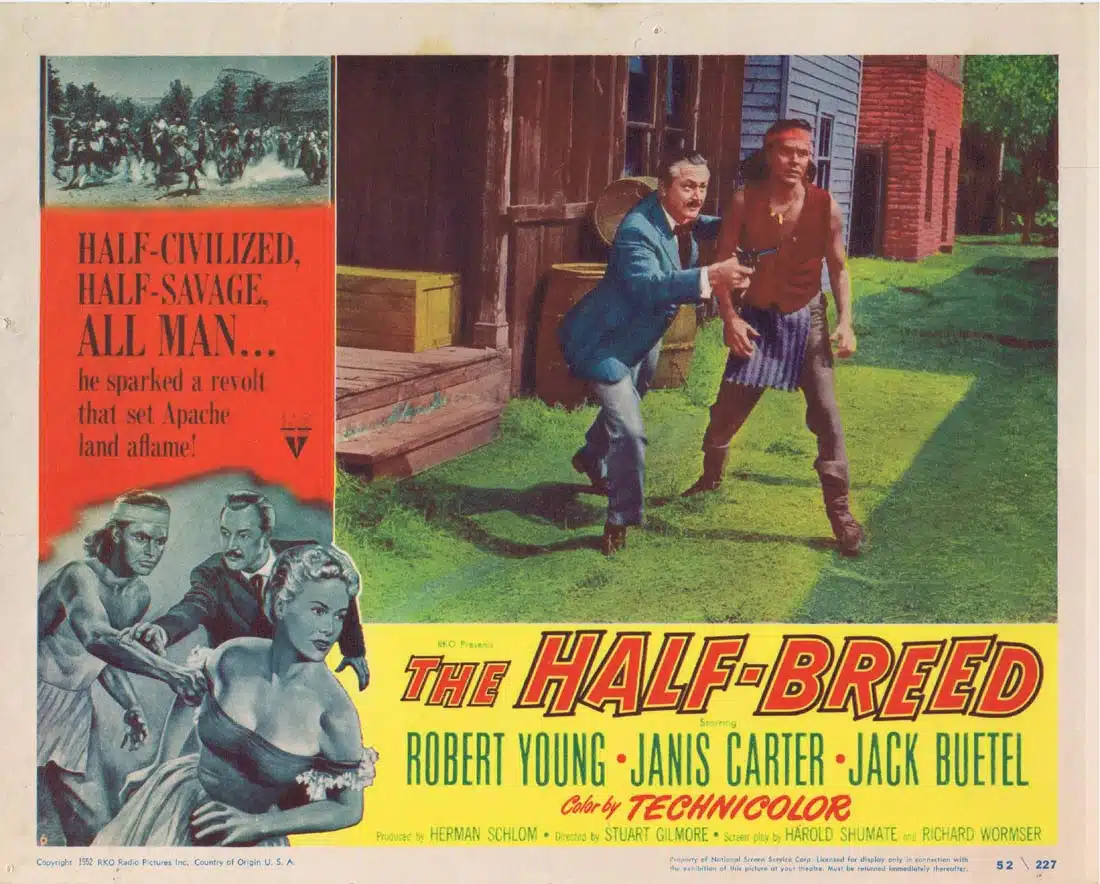 THE HALF BREED Original Lobby Card 2 Robert Young Barton MacLane