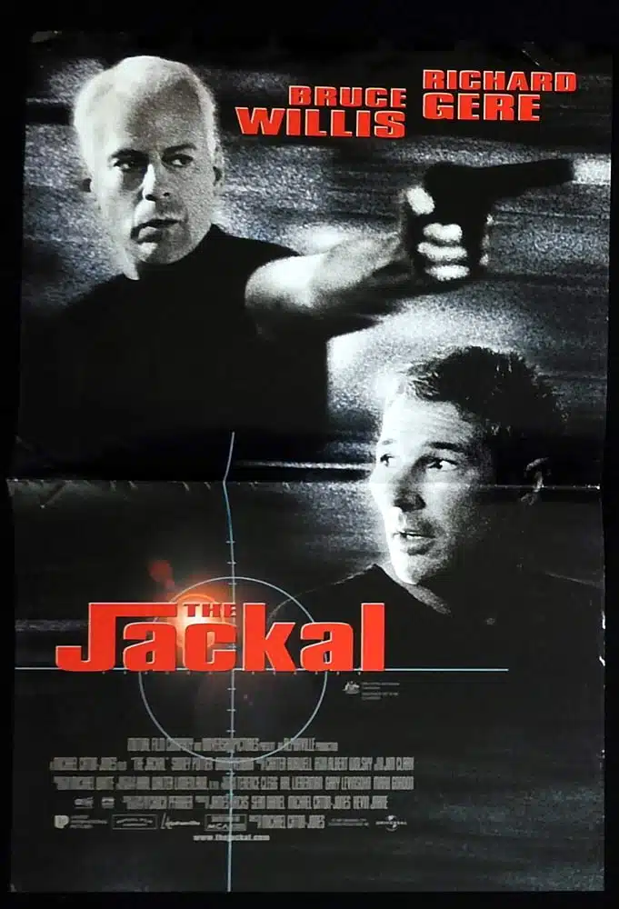 THE JACKAL Original Daybill Movie Poster Bruce Willis Richard Gere