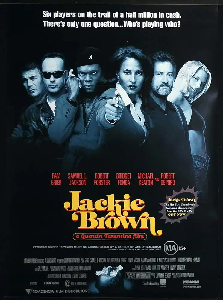JACKIE BROWN Original One Sheet Movie Poster Pam Grier Samuel L. Jackson Quentin Tarantino