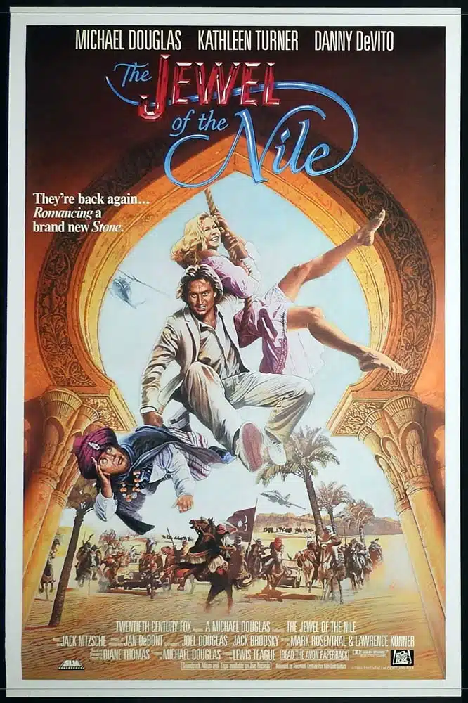 JEWEL OF THE NILE Original Rolled US INT One Sheet Movie Poster Michael Douglas Turban Style