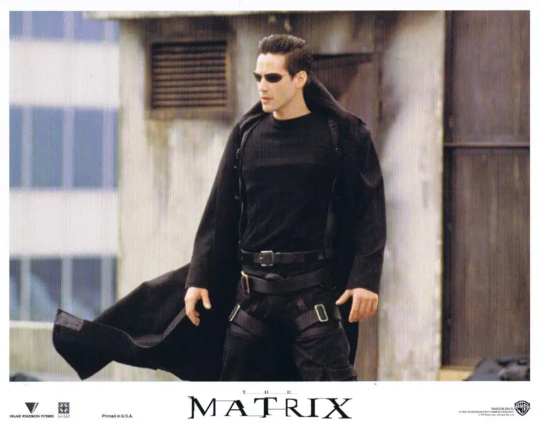 THE MATRIX Original Lobby Card 1 Keanu Reeves Laurence Fishburne Carrie-Anne Moss