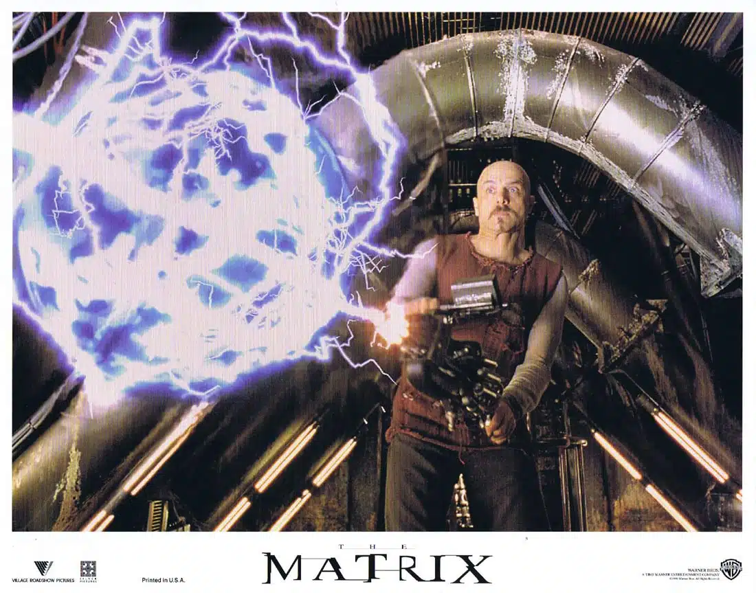 THE MATRIX Original Lobby Card 6 Keanu Reeves Laurence Fishburne Carrie-Anne Moss