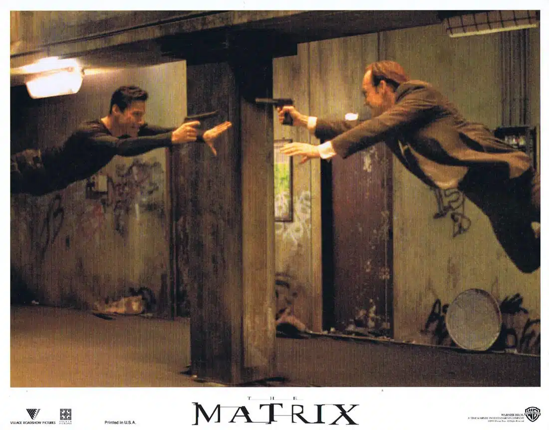THE MATRIX Original Lobby Card 7 Keanu Reeves Laurence Fishburne Carrie-Anne Moss