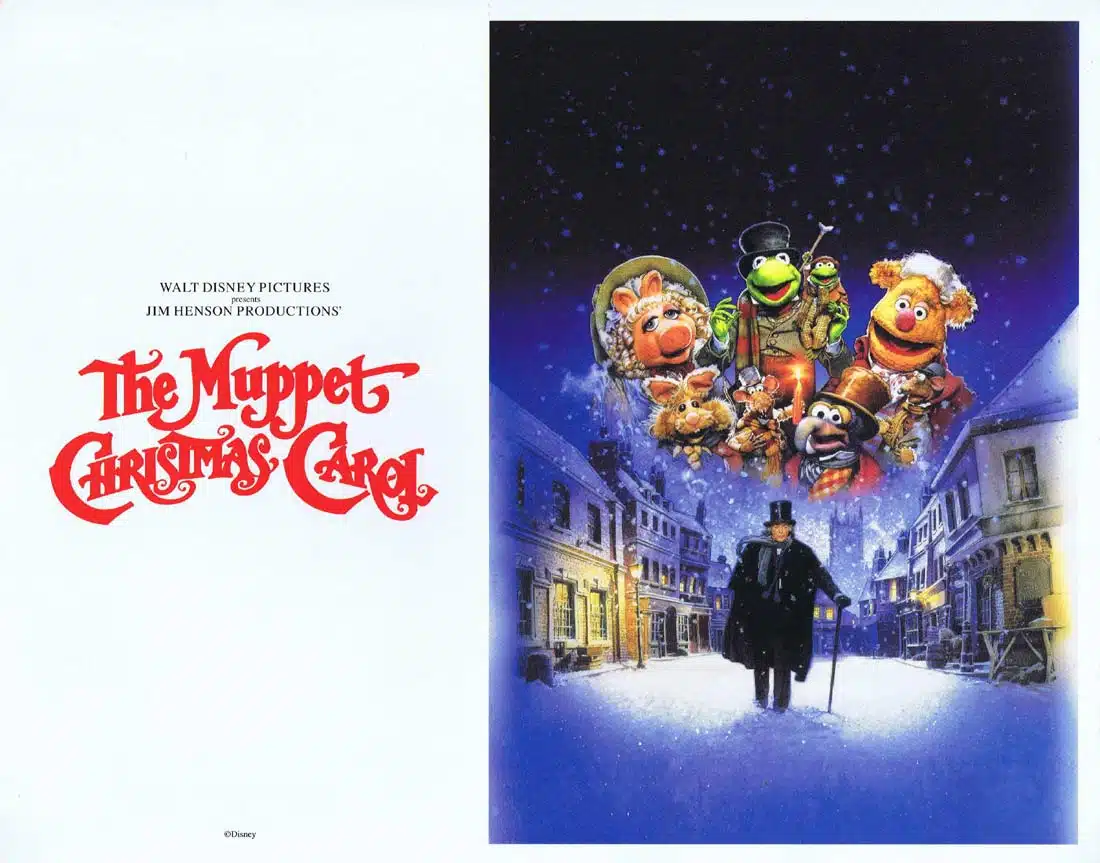 THE MUPPET CHRISTMAS CAROL Original Title Lobby Card Michael Caine Miss Piggy Kermit