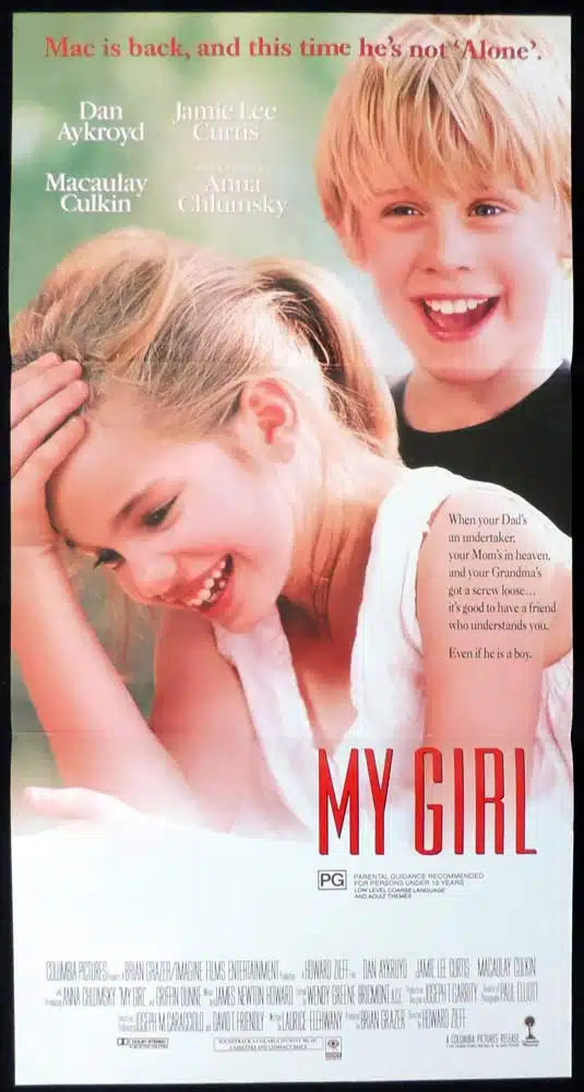 MY GIRL Original Daybill Movie Poster Dan Aykroyd Jamie Lee Curtis Macaulay Culkin