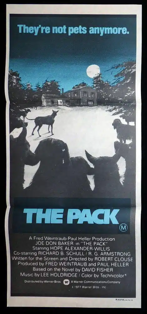 THE PACK Original Daybill Movie Poster Killer Dogs Horror Joe Don Baker