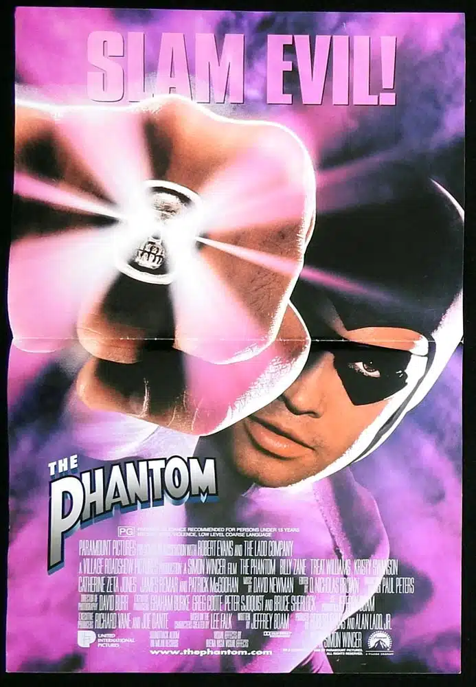 THE PHANTOM Original Daybill Movie Poster Billy Zane Ghost Who Walks