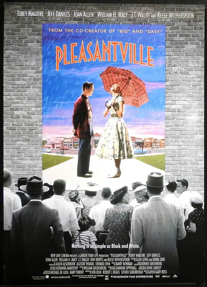 PLEASANTVILLE Original One Sheet Movie Poster Tobey Maguire Jeff Daniels Reese Witherspoon