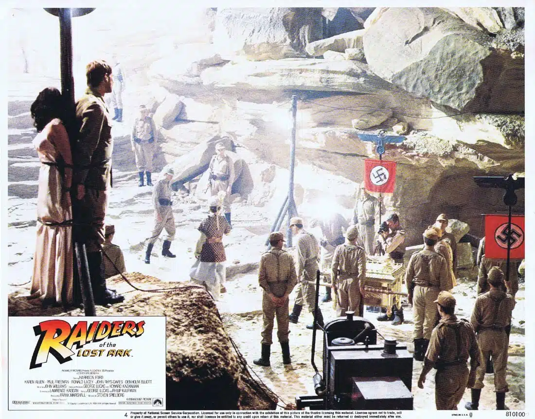 RAIDERS OF THE LOST ARK Original Lobby Card 4 Harrison Ford as Indiana Jones