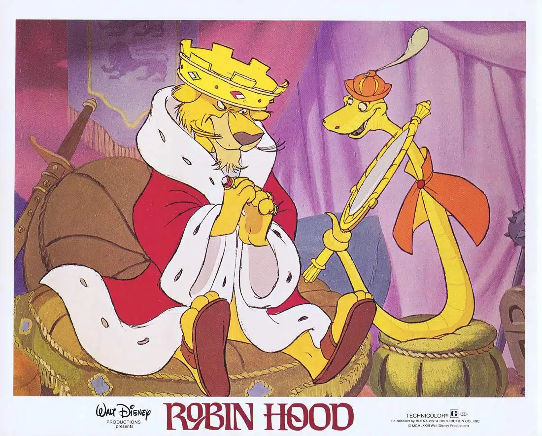 ROBIN HOOD Original Lobby Card 4 Peter Ustinov Phil Harris Disney