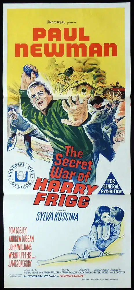 SECRET WAR OF HARRY FRIGG Original Daybill Movie Poster Paul Newman Sylva Koscina