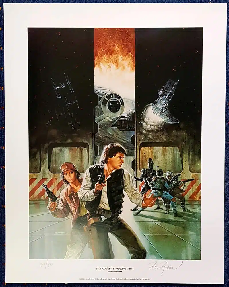 STAR WARS THE SMUGGLER’S MOON Limited Edition poster Dave Dorman art Signed
