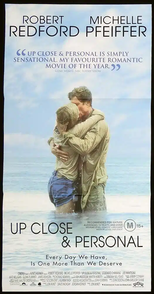 UP CLOSE AND PERSONAL Original Daybill Movie Poster Robert Redford Michelle Pfeiffer
