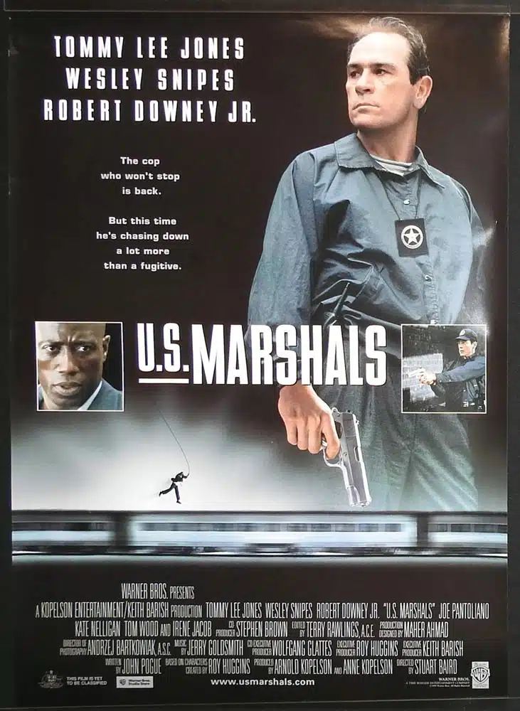 US MARSHALS Original DS One Sheet Movie Poster Tommy Lee Jones Wesley Snipes