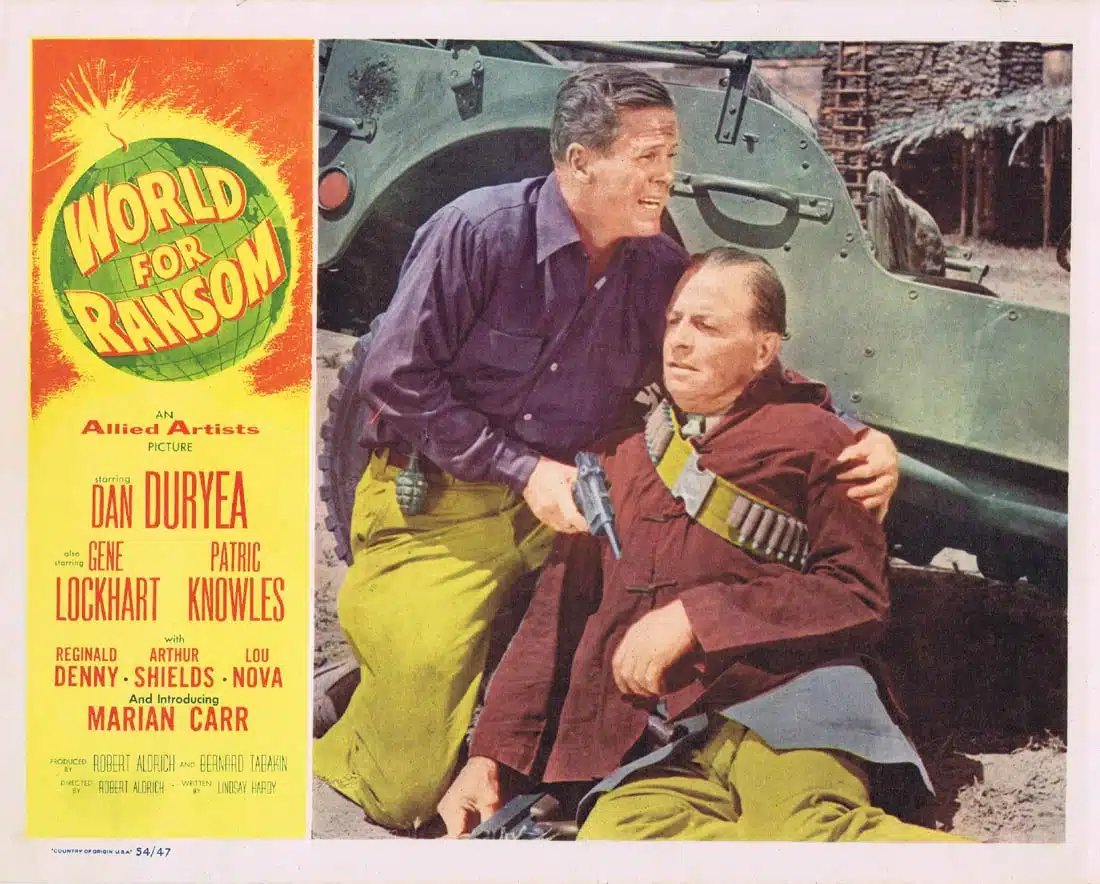 WORLD FOR RANSOM Original Lobby Card 4 Dan Duryea Gene Lockhart Film Noir