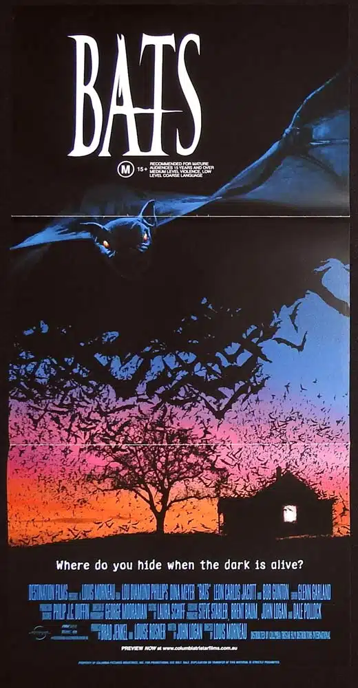 BATS Original Daybill Movie poster Lou Diamond Phillips Dina Meyer Horror
