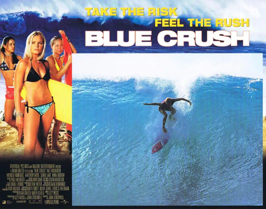 BLUE CRUSH Original Lobby Card 3 Kate Bosworth Michelle Rodriguez Matthew Davis