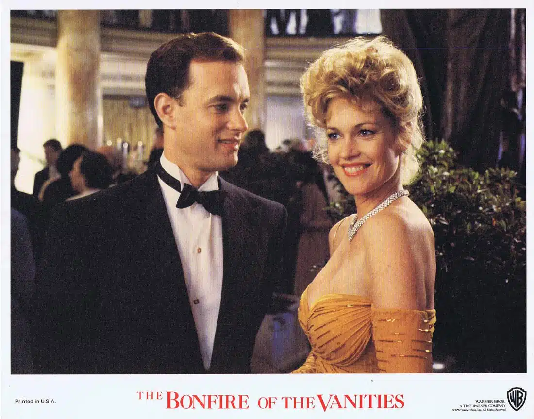 BONFIRE OF THE VANITIES Original Lobby Card 1 Tom Hanks Bruce Willis Melanie Griffith