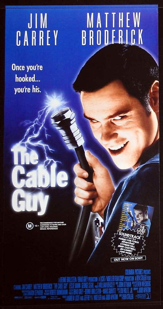 THE CABLE GUY Original daybill Movie poster Jim Carrey
